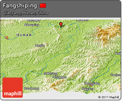 Physical Panoramic Map of Fangshiping