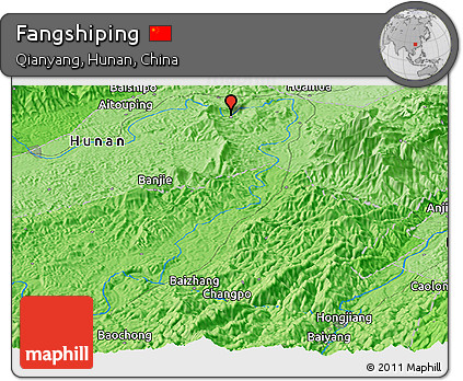 Political Panoramic Map of Fangshiping