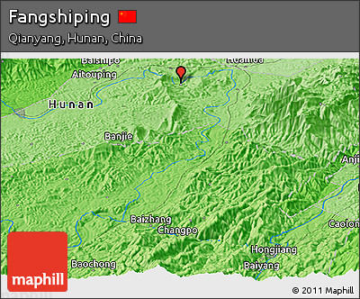Political Panoramic Map of Fangshiping