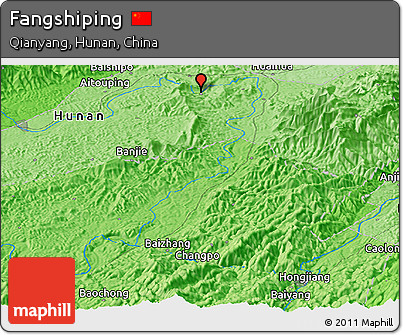 Political Panoramic Map of Fangshiping