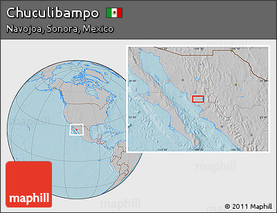 Gray Location Map of Chuculibampo, hill shading