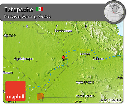 Physical Map of Tetapache