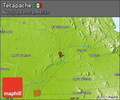Physical Map of Tetapache