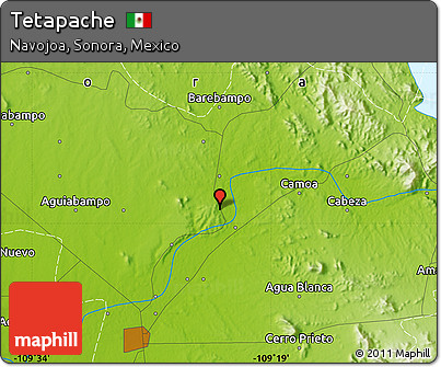 Physical Map of Tetapache