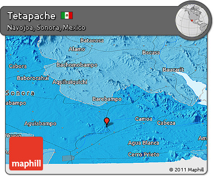 Political Panoramic Map of Tetapache