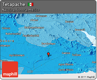 Political Panoramic Map of Tetapache