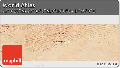 Satellite Panoramic Map of the Area around 27° 19' 44" N, 10° 16' 30" E