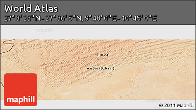 Satellite Panoramic Map of the Area around 27° 19' 44" N, 10° 16' 30" E