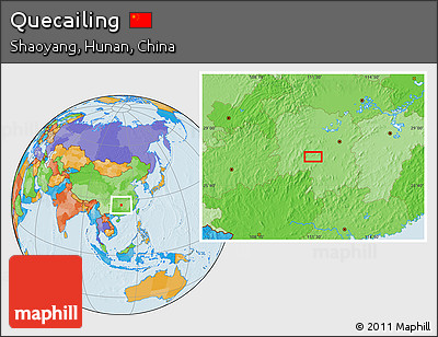 Political Location Map of Quecailing