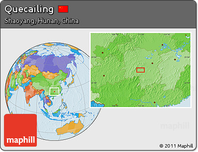 Political Location Map of Quecailing