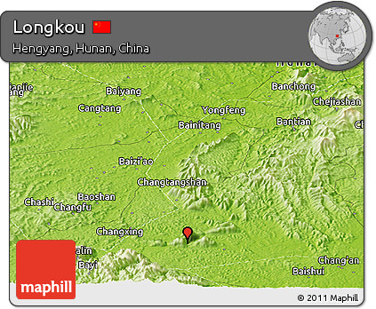Physical Panoramic Map of Longkou