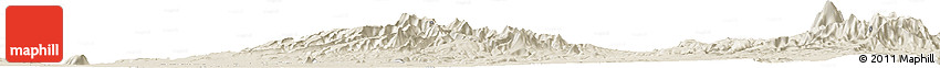 Shaded Relief Horizon Map of the Area around 27° 19' 44" N, 112° 58' 29" W