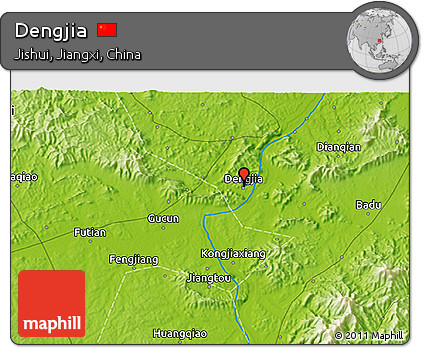 Physical 3D Map of Dengjia