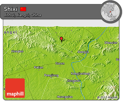 Physical 3D Map of Shixi
