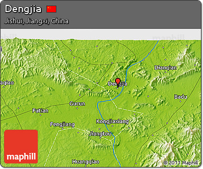 Physical 3D Map of Dengjia