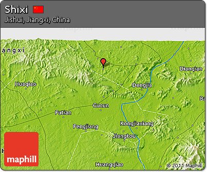 Physical 3D Map of Shixi