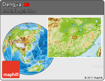 Physical Location Map of Dengjia