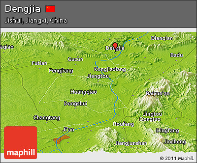 Physical Panoramic Map of Dengjia