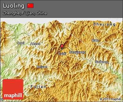 Physical 3D Map of Luoling