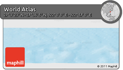 Physical Panoramic Map of the Area around 27° 19' 44" N, 122° 28' 29" E