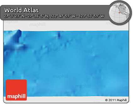 Physical 3D Map of the Area around 27° 19' 44" N, 122° 19' 29" W