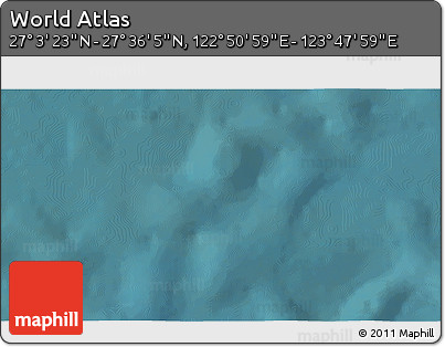 Satellite 3D Map of the Area around 27° 19' 44" N, 123° 19' 29" E