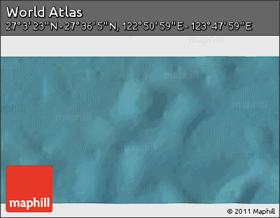 Satellite 3D Map of the Area around 27° 19' 44" N, 123° 19' 29" E