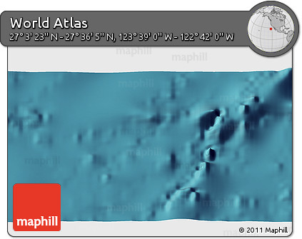 Satellite 3D Map of the Area around 27° 19' 44" N, 123° 10' 30" W
