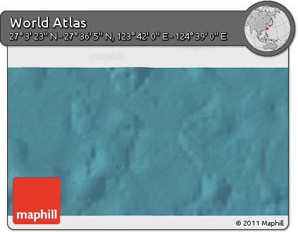 Satellite 3D Map of the Area around 27° 19' 44" N, 124° 10' 30" E
