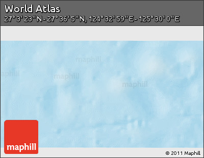 Physical 3D Map of the Area around 27° 19' 44" N, 125° 1' 30" E