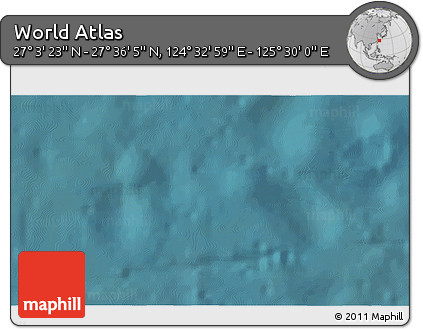 Satellite 3D Map of the Area around 27° 19' 44" N, 125° 1' 30" E