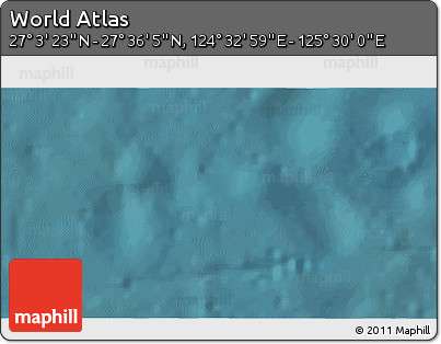 Satellite 3D Map of the Area around 27° 19' 44" N, 125° 1' 30" E