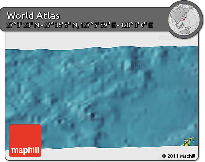 Satellite 3D Map of the Area around 27° 19' 44" N, 127° 34' 30" E