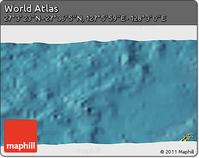 Satellite 3D Map of the Area around 27° 19' 44" N, 127° 34' 30" E