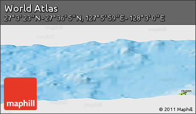Physical Panoramic Map of the Area around 27° 19' 44" N, 127° 34' 30" E