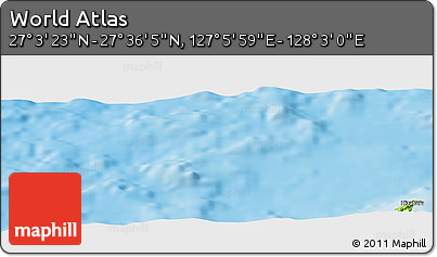 Physical Panoramic Map of the Area around 27° 19' 44" N, 127° 34' 30" E