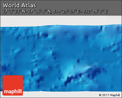 Physical 3D Map of the Area around 27° 19' 44" N, 131° 49' 29" E
