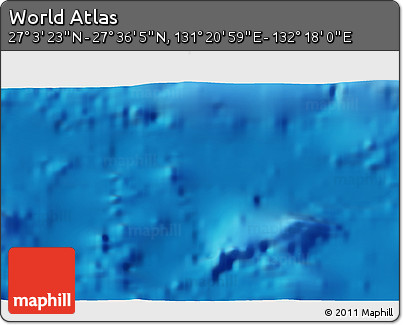Physical 3D Map of the Area around 27° 19' 44" N, 131° 49' 29" E