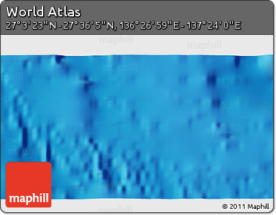 Physical 3D Map of the Area around 27° 19' 44" N, 136° 55' 30" E