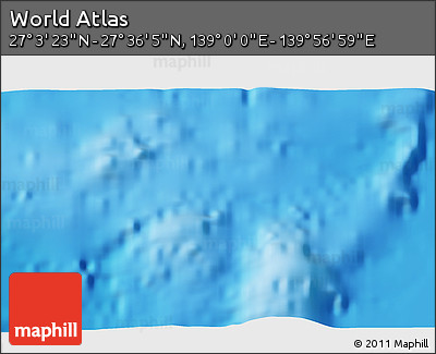 Physical 3D Map of the Area around 27° 19' 44" N, 139° 28' 29" E
