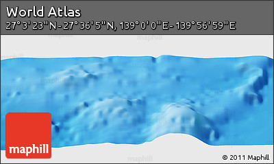 Physical Panoramic Map of the Area around 27° 19' 44" N, 139° 28' 29" E