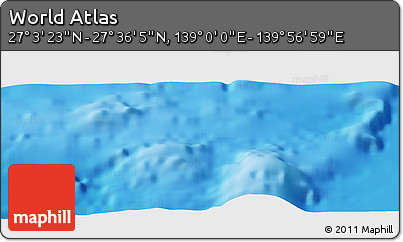 Physical Panoramic Map of the Area around 27° 19' 44" N, 139° 28' 29" E