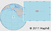 Gray Location Map of the area around 27° 19' 44" N, 140° 10' 30" W