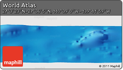 Physical Panoramic Map of the Area around 27° 19' 44" N, 140° 10' 30" W
