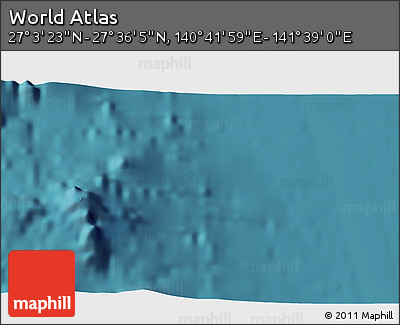 Satellite 3D Map of the Area around 27° 19' 44" N, 141° 10' 30" E