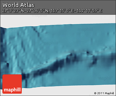 Satellite 3D Map of the Area around 27° 19' 44" N, 143° 43' 29" E