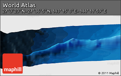 Political Panoramic Map of the Area around 27° 19' 44" N, 143° 43' 29" E