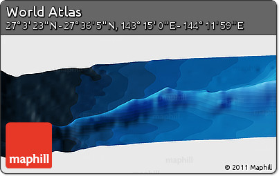 Political Panoramic Map of the Area around 27° 19' 44" N, 143° 43' 29" E