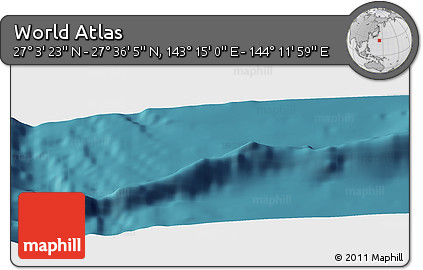 Satellite Panoramic Map of the Area around 27° 19' 44" N, 143° 43' 29" E