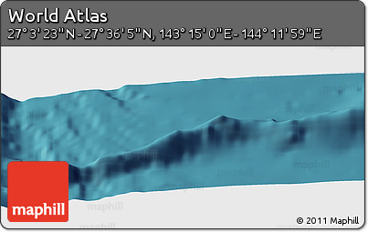 Satellite Panoramic Map of the Area around 27° 19' 44" N, 143° 43' 29" E